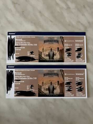 Vendo 2 biglietti concerto Marracash a Milano
