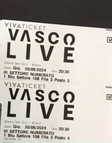 Vendo 2 biglietti concerto Vasco Rossi