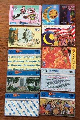 Vendo 50 schede telefoniche malesia  borneo da collezione
