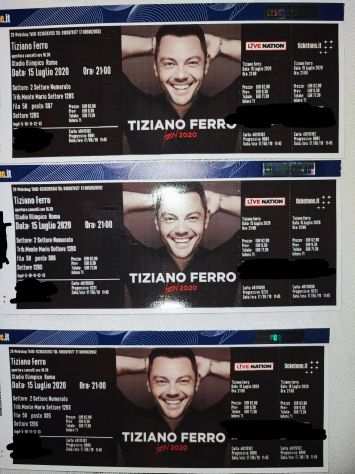 Vendo biglietti concerto Tiziano Ferro 24.06 Roma