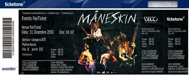 Vendo Biglietti Maneskin San Siro PRATO - 240723