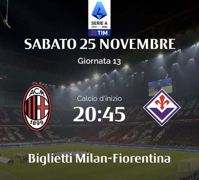 Vendo biglietti milan-fiorentina 12 anello SENZA TESSERA