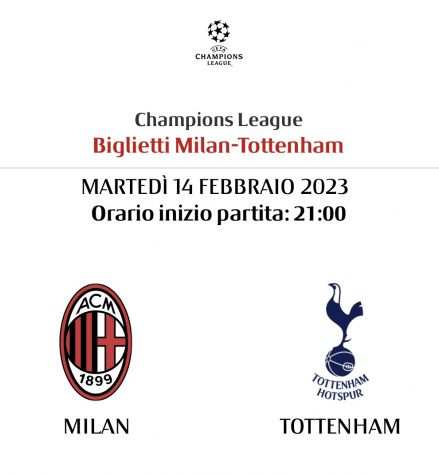 vendo biglietti milan-tottenham A MENO DEL LISTINO