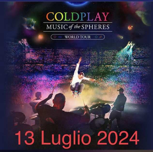 Vendo Biglietto Coldplay 13072024 Roma. Tribuna Secondo Settore