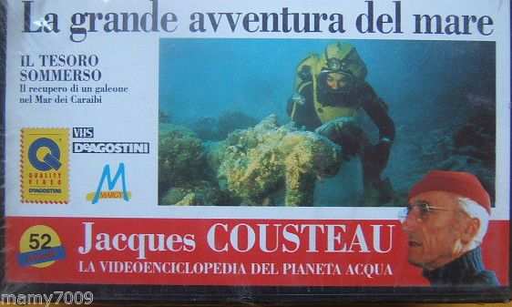 VENDO collezione di 40 VHS quotLA GRANDE AVVENTURA DEL MAREquot di Jacques Cousteau