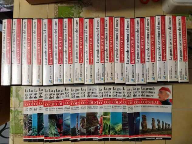VENDO collezione di 40 VHS quotLA GRANDE AVVENTURA DEL MAREquot di Jacques Cousteau