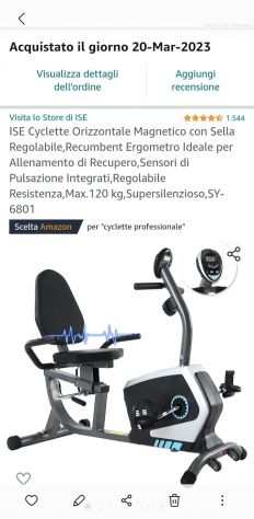 Vendo Cyclette orizzontale ISE NUOVA