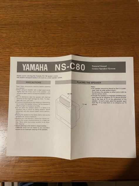 Vendo diffusore per canale centrale home theatre Yamaha NS-C80