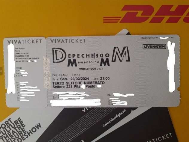 Vendo due biglietti concerto Depeche Mode