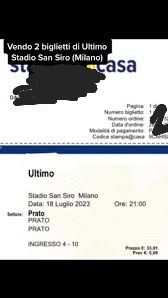 Vendo due biglietti Prato concerto di Ultimo a Milano