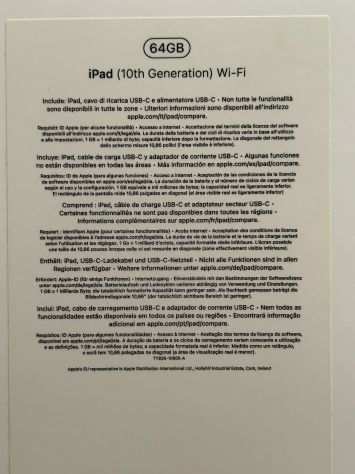 Vendo iPad 10 WiFi 64GB
