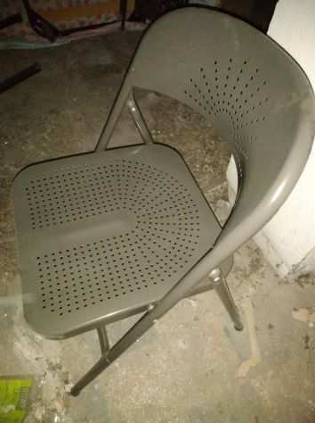 Vendo set di 4 sedie acciaio pieghevole