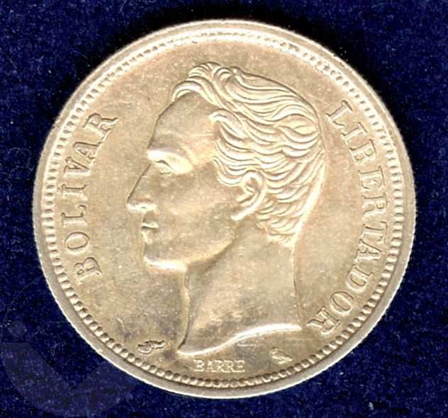 VENEZUELA 1965 Moneta 1 Bolivar Argento FDC
