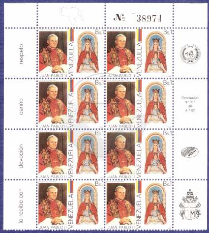 VENEZUELA 1982-1987 lotto 6 Foglietti francobolli