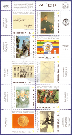 VENEZUELA 1985-1988 lotto 5 Foglietti francobolli