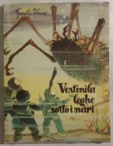 Ventimila leghe sotto i mari Giulio Verne Ed.Giuseppe Principato, 1956 perfetto