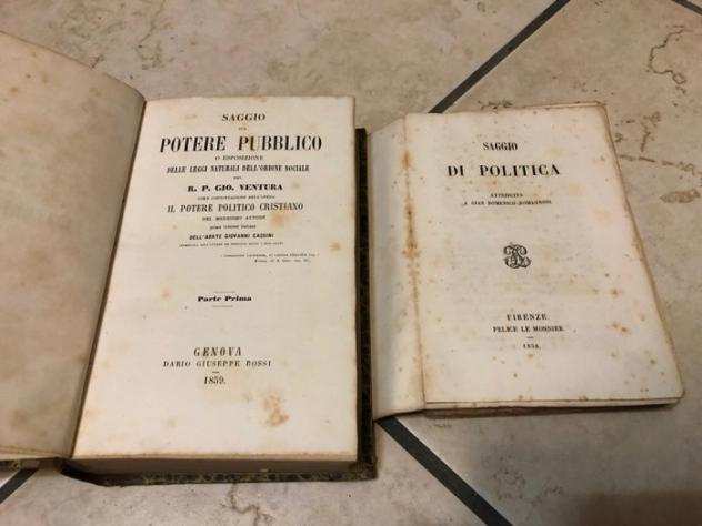 Ventura.-Romagnosi - Saggio sul potere pubblico  Saggio di Politica - 1858-1859