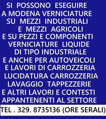 Verniciature liquide di tipo industriale a Modena