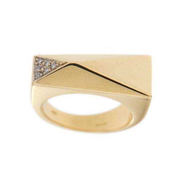 Versace - 18 carati Oro giallo - Anello - 0.06 ct Diamante