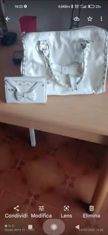 Vestito da cerimonia nuovo tg44 a San Mauro Mare con borsa e pochette