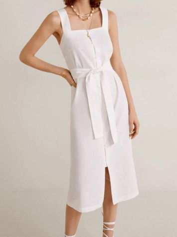 Vestito di lino bianco SM