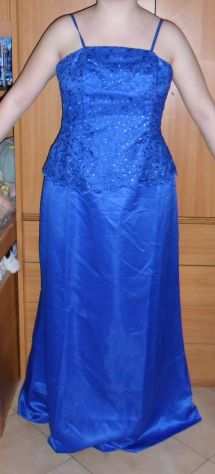 Vestito donna sera blu long dress woman corsetto