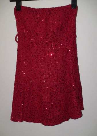 Vestito rosso con paillettes veste S