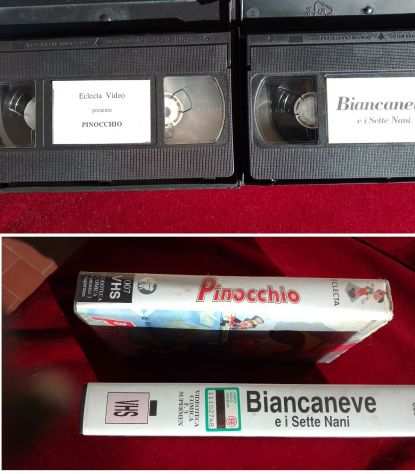 VHS ECLECTA PINOCCHIO e BIANCANEVE