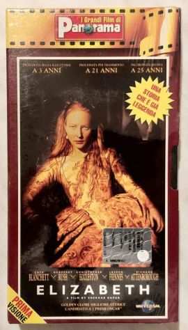 VHS Elizabeth di Shekhar Kapur(Regista) Cate Blanchett, Polygram Filmed Entertai