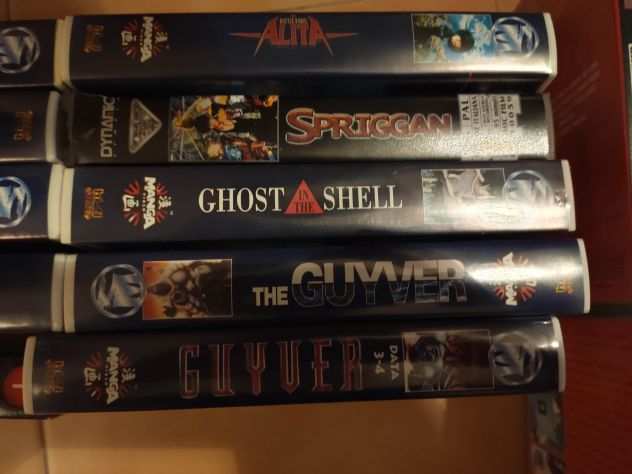 VHS Ghost In the Shell, Spriggan, Ranma, Guyver, City Hunter, Alita, Appleseed