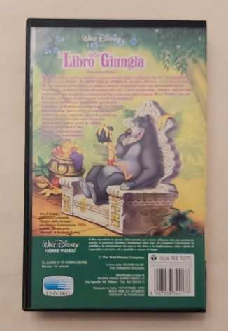 VHS IL LIBRO DELLA GIUNGLA WALT DISNEY I CLASSICI VIDEOCASSETTA LA BUSTA 1993