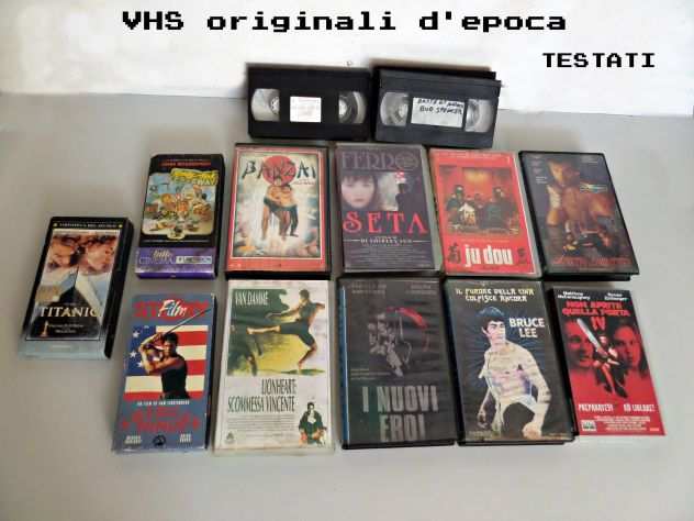 VHS vari lotto misto Originali depoca. TESTATI (INTERO LOTTO)