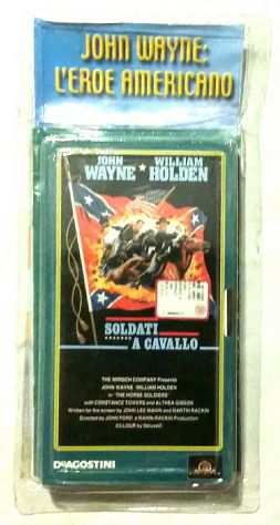 VHS Videocassetta John Wayne e William HoldenSoldati a cavallo nuovo cellophane