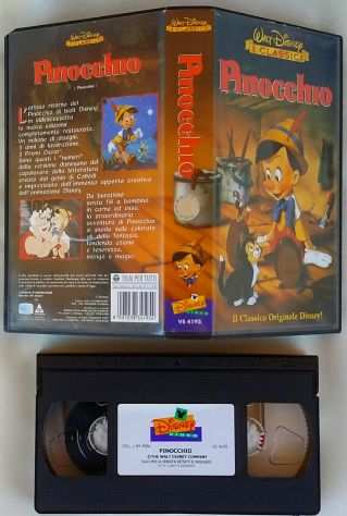 VHS Videocassetta Pinocchio Il Classico Originale Walt Disney, Agosto, 1997
