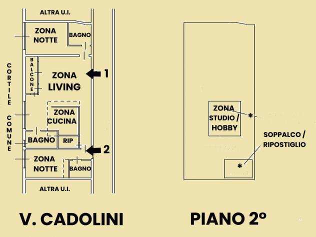 via cadolini 34 mq130 secondo piano numero localiquattro