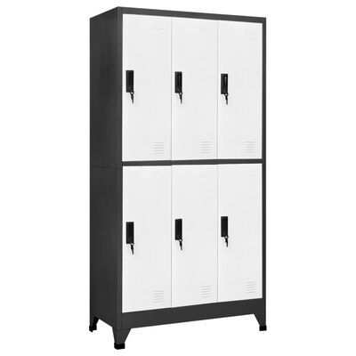 vidaXL Dressing cabinet, anthracitewhite, 90x45x180cm, steel(SKU339814)