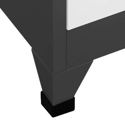vidaXL Dressing cabinet, anthracitewhite, 90x45x180cm, steel(SKU339814)