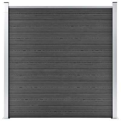 vidaXL Fence segment, black color, 180x186cm, WPC(SKU3053207)