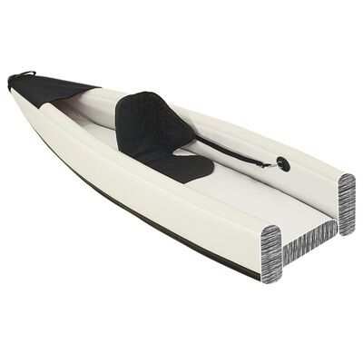 vidaXL Kayak Gonfiabile Nero 424x81x31 cm in Poliestere