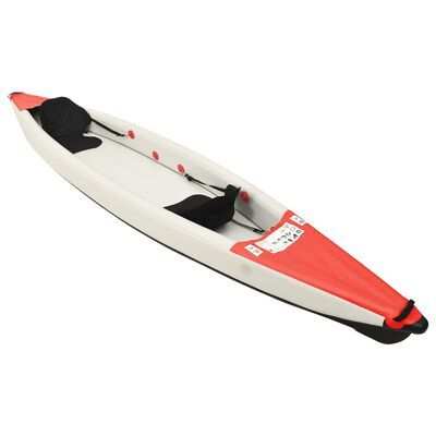 vidaXL Kayak Gonfiabile Rosso 424x81x31 cm in Poliestere