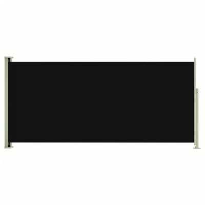 vidaXL Retractable side yard partition, black, 140x300cm(SKU317936)