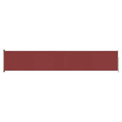 vidaXL Retractable side yard partition, red color, 117x600cm(SKU317936)