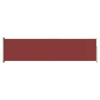 vidaXL Retractable side yard partition, red color, 160x600cm(SKU317936)
