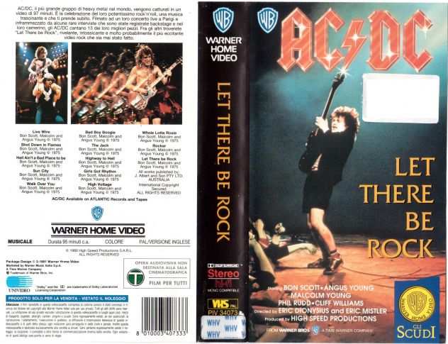 Videocassetta ACDC quotLet there be rockquot