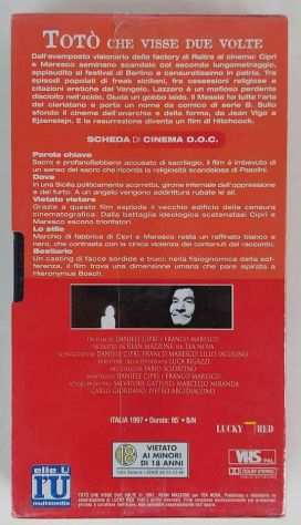 VIDEOCASSETTA FILM TOTO CHE VISSE DUE VOLTE D.O.C.CINEMA, 1997 NUOVO BLISTERATO