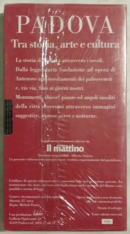 Videocassetta VHS Padova tra storia, arte e cultura nuova sigillata