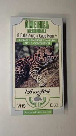 Videocassette VHS Animali Ambiente Natura nei 5 Continenti Armando Curcio