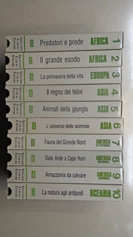 Videocassette VHS Animali Ambiente Natura nei 5 Continenti Armando Curcio