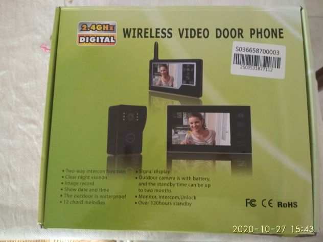 Videocitofono wi-fi nuovo, per abitazione