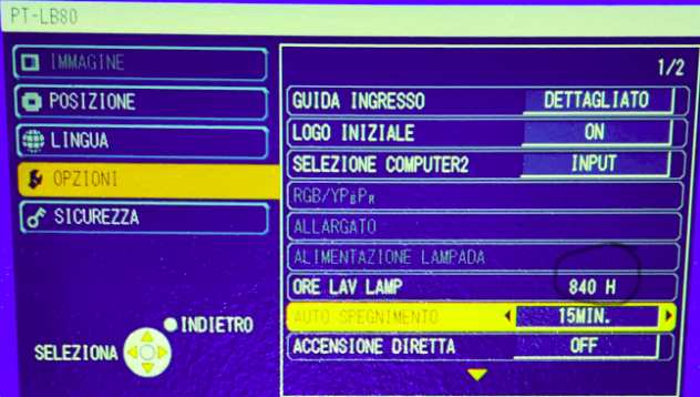 Videoproiettore panasonic lb80 xga